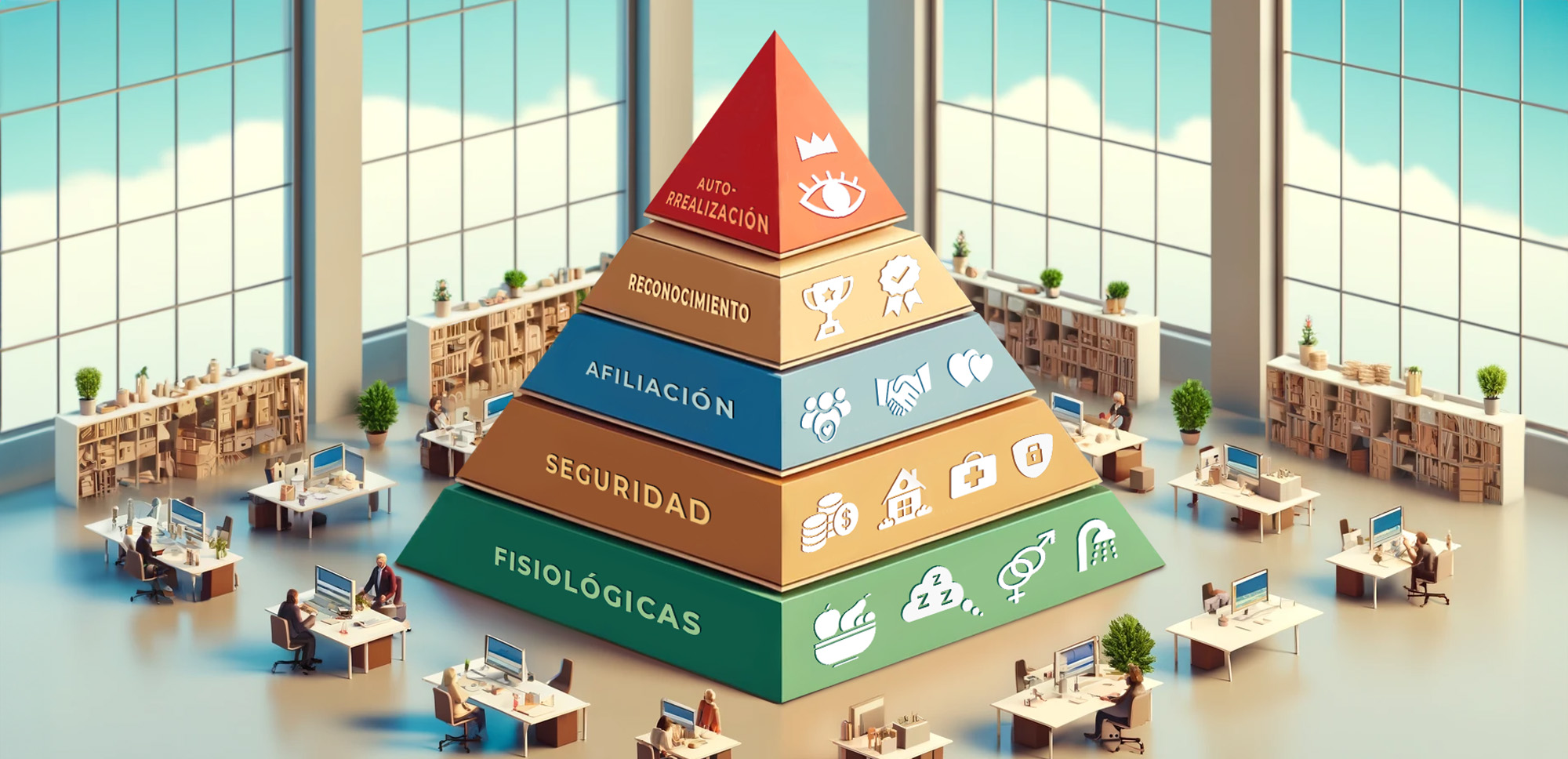 Pirámide Maslow ámbito laboral