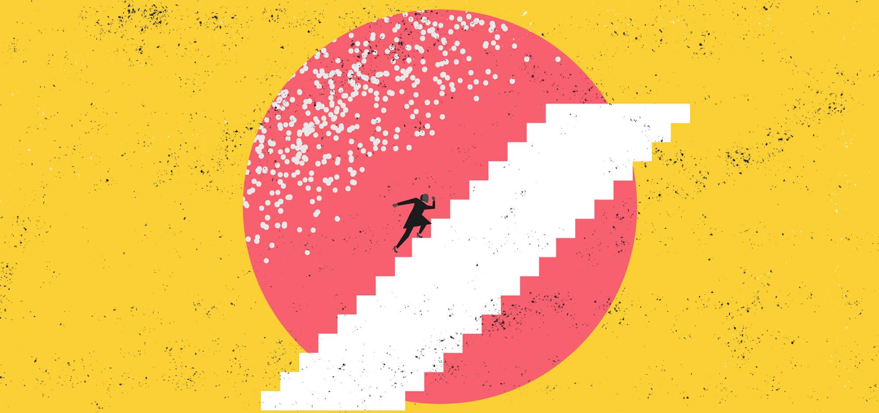 ejecutivo subiendo escaleras